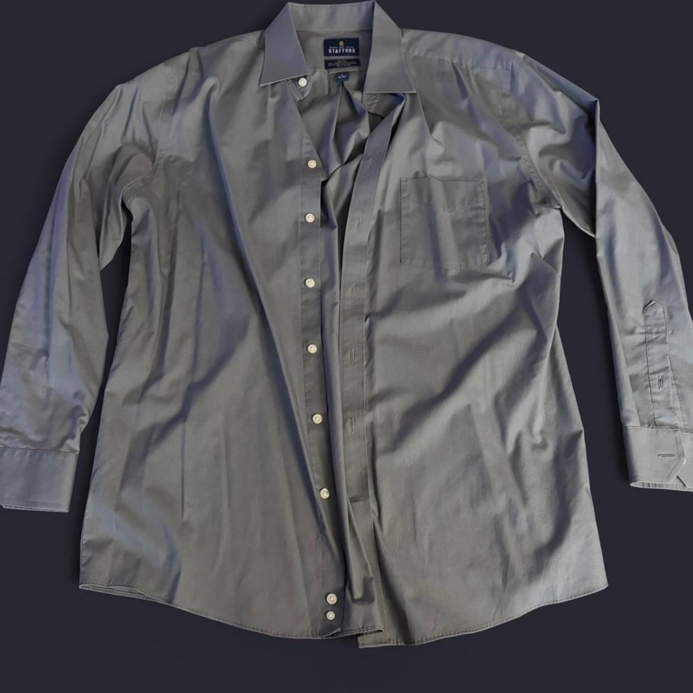 Stafford grey dress shirt
